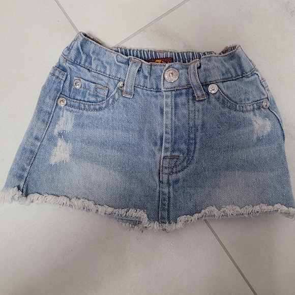 7 for all man kind baby jean skirt - Picture 1 of 3